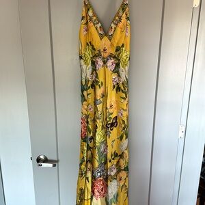 Camilla paths of gold long slip dress